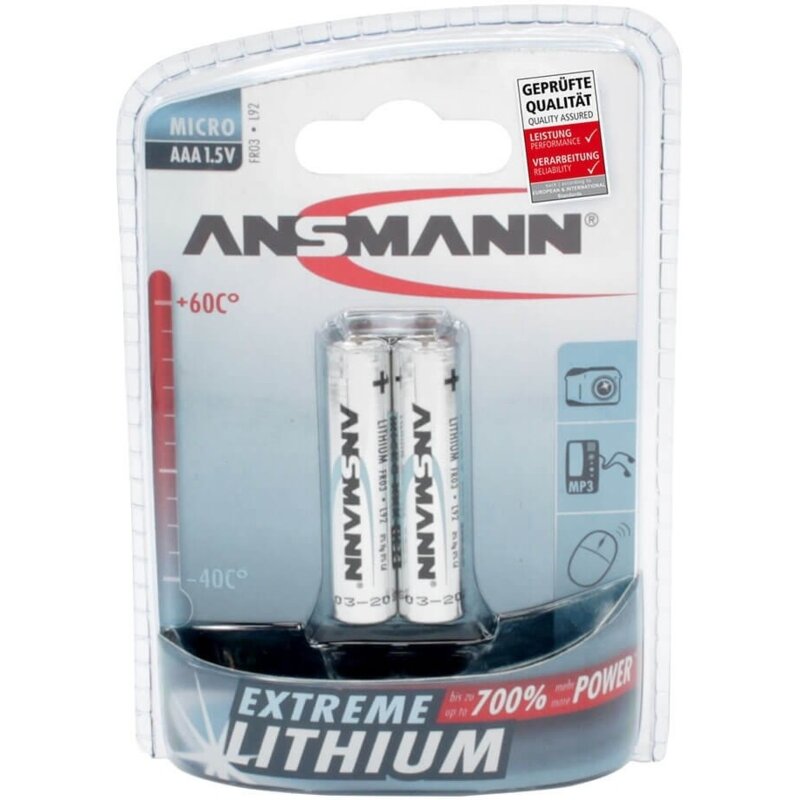 Baterie AAA LR3 ANSMANN Extreme Lithium (2 szt.)