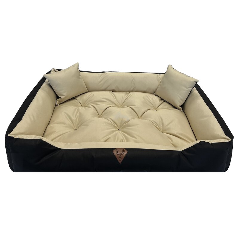 Legowisko dla psa OSKAR Comfortable Beżowo-czarny M 75 x 65 x 15 cm