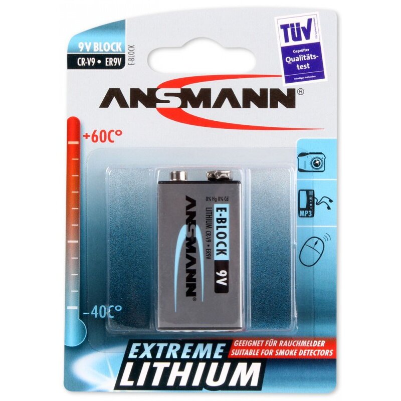 Bateria ANSMANN Extreme Lithium 1x E-Block (9V) (1 sztuka)