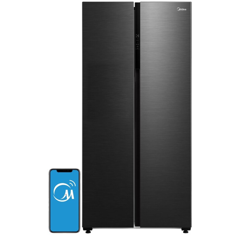 Lodówka MIDEA MDRS619FIE45 Side by Side No Frost 177.5cm Ciemny inox