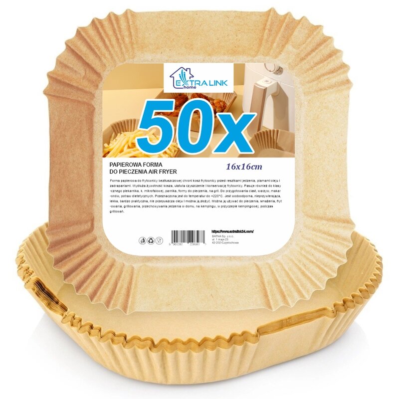 Papier do Air Fryer EXTRALINK Home EX.35663 16 x 16 cm (50 sztuk)