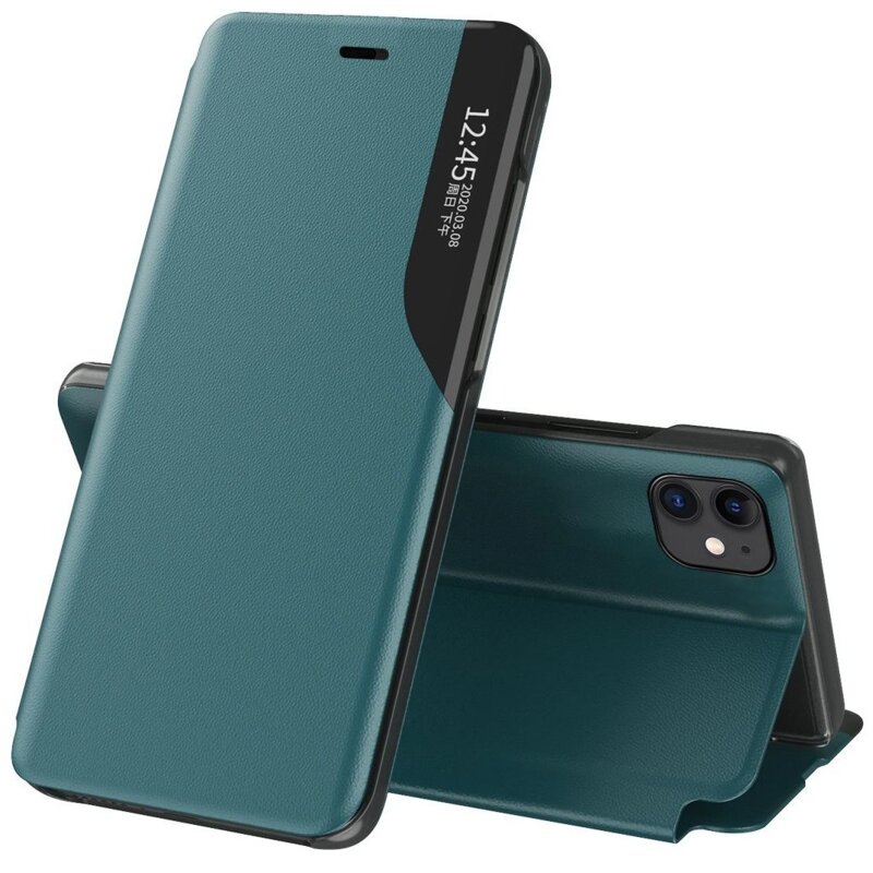 Etui HURTEL Eco Leather View Case do Apple iPhone 13 Pro Zielony