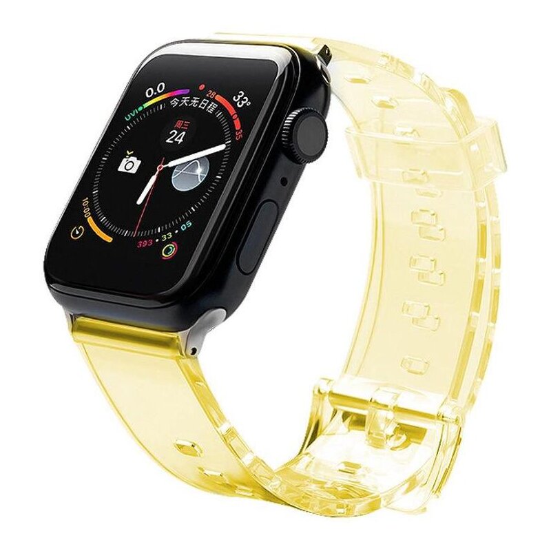 Pasek HURTEL Strap Light do zegarka Apple Watch do koperty 42/44 mm Żółty