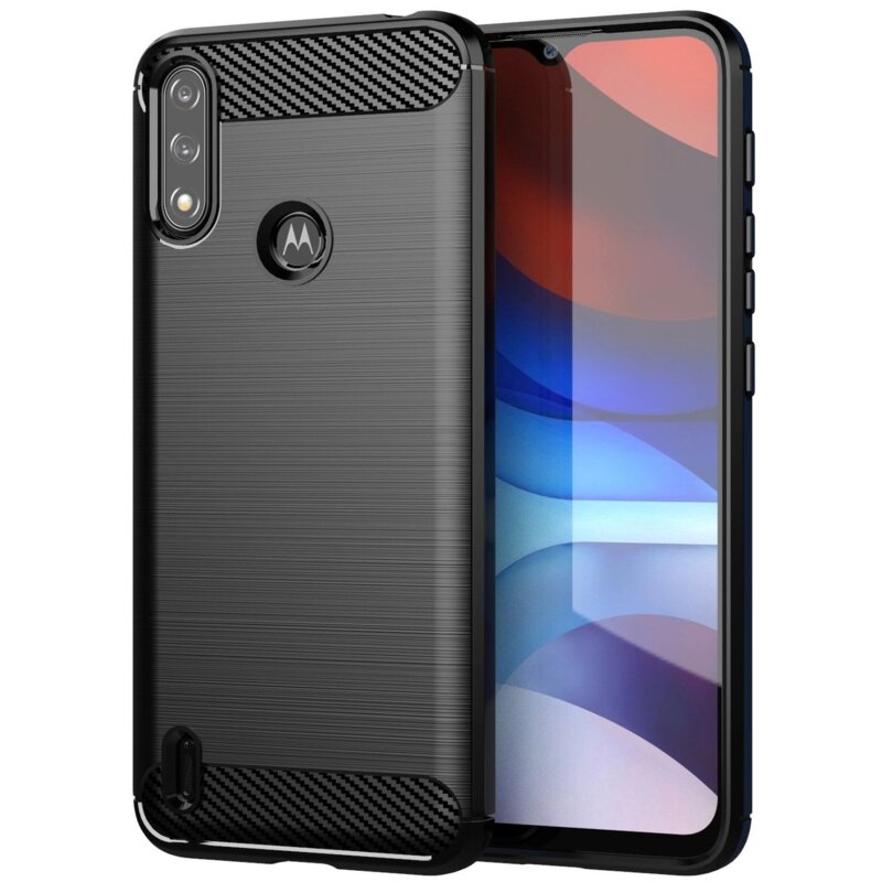 Etui HURTEL Carbon Case do Motorola Moto E7i Power Czarny