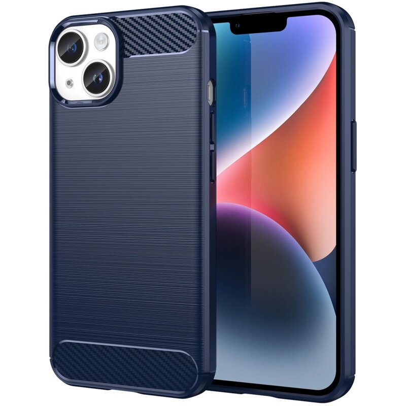 Etui HURTEL Carbon Case do Apple iPhone 14 Plus Niebieski