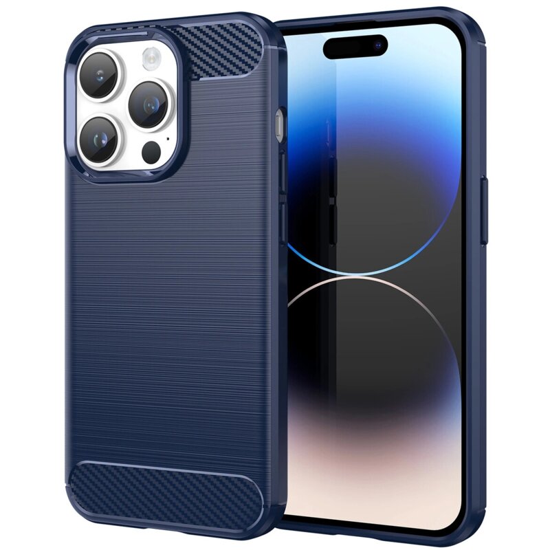 Etui HURTEL Carbon Case do Apple iPhone 14 Pro Niebieski