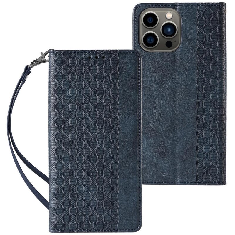 Etui HURTEL Magnet Strap do Apple iPhone 14 Pro Niebieski