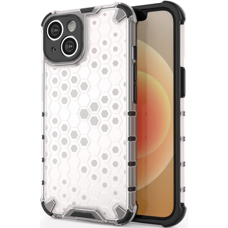 Etui HURTEL Honeycomb do Apple iPhone 14 Plus Przezroczysty