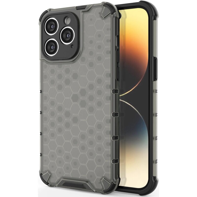Etui HURTEL Honeycomb do Apple iPhone 14 Pro Czarny