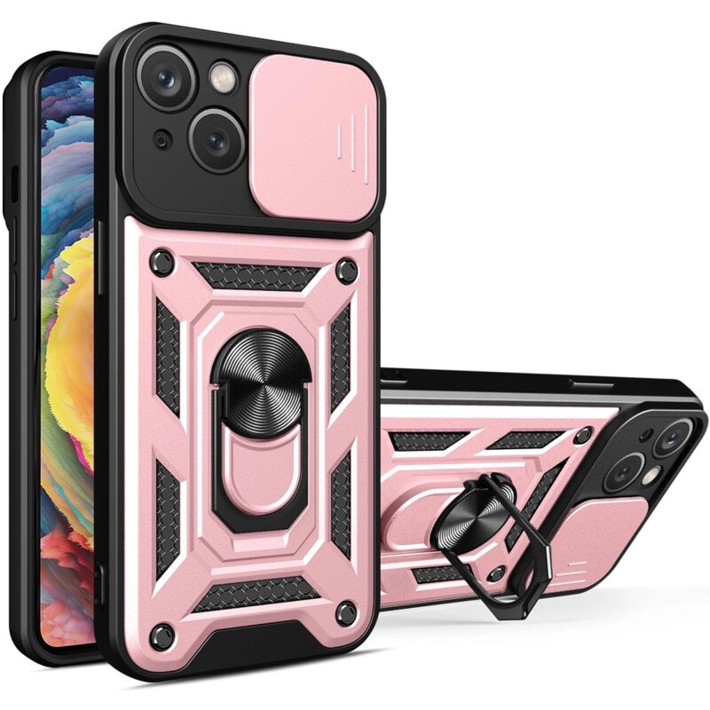 Etui HURTEL Hybrid Armor Camshield do Apple iPhone 14 Plus Różowy