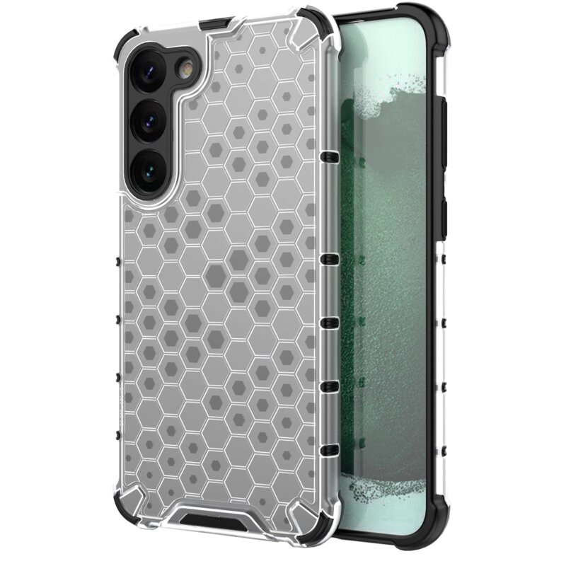 Etui HURTEL Honeycomb do Samsung Galaxy S23+ Przezroczysty