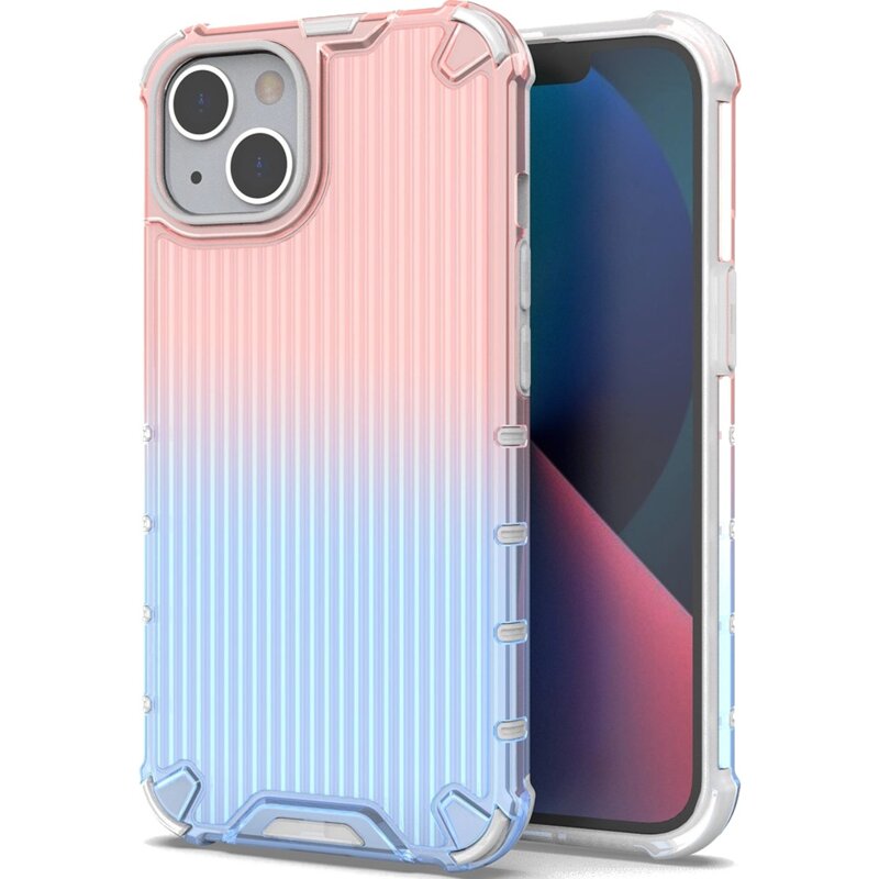 Etui HURTEL Ombre Protect do Apple iPhone 14 Różowo-niebieski