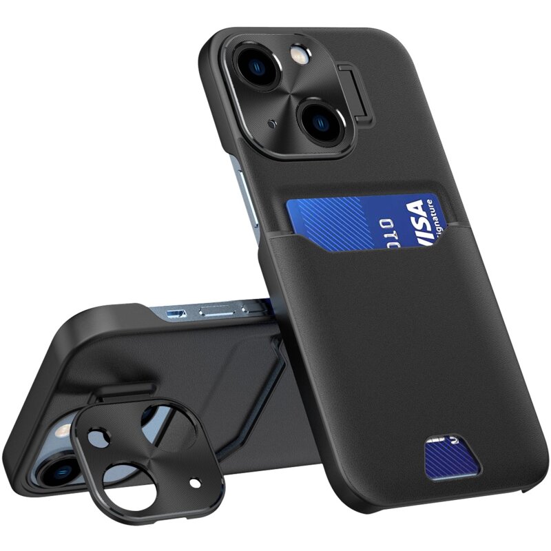 Etui HURTEL Leather Stand do Apple iPhone 14 Plus Czarny