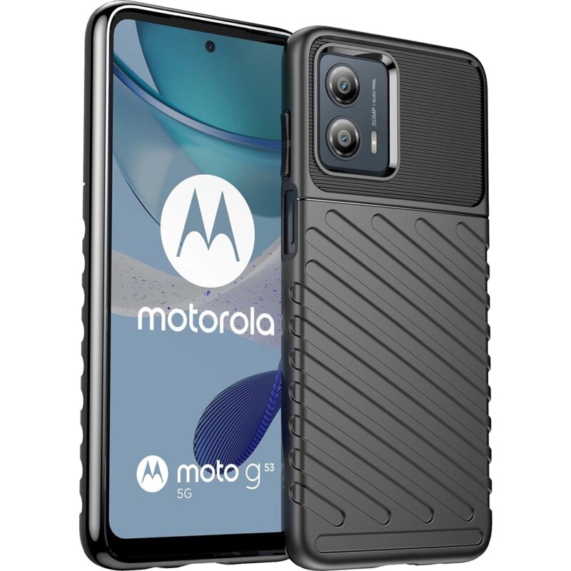 Etui HURTEL Thunder Case do Motorola Moto G53 Czarny