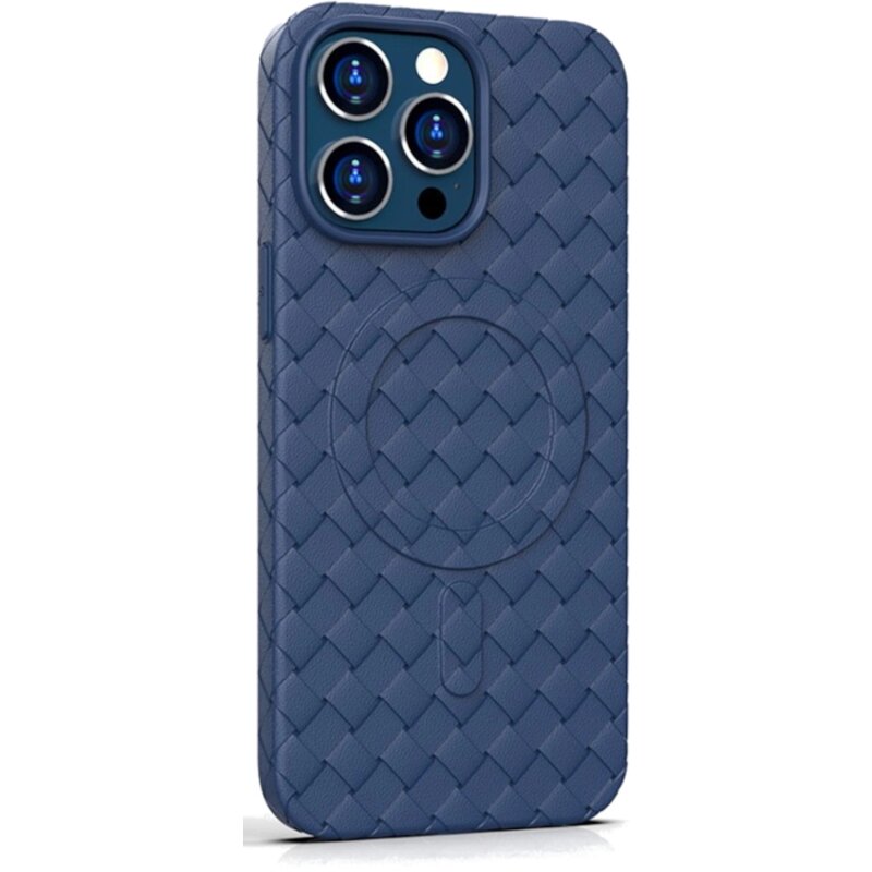 Etui HURTEL Woven Case MagSafe do Apple iPhone 15 Pro Granatowy