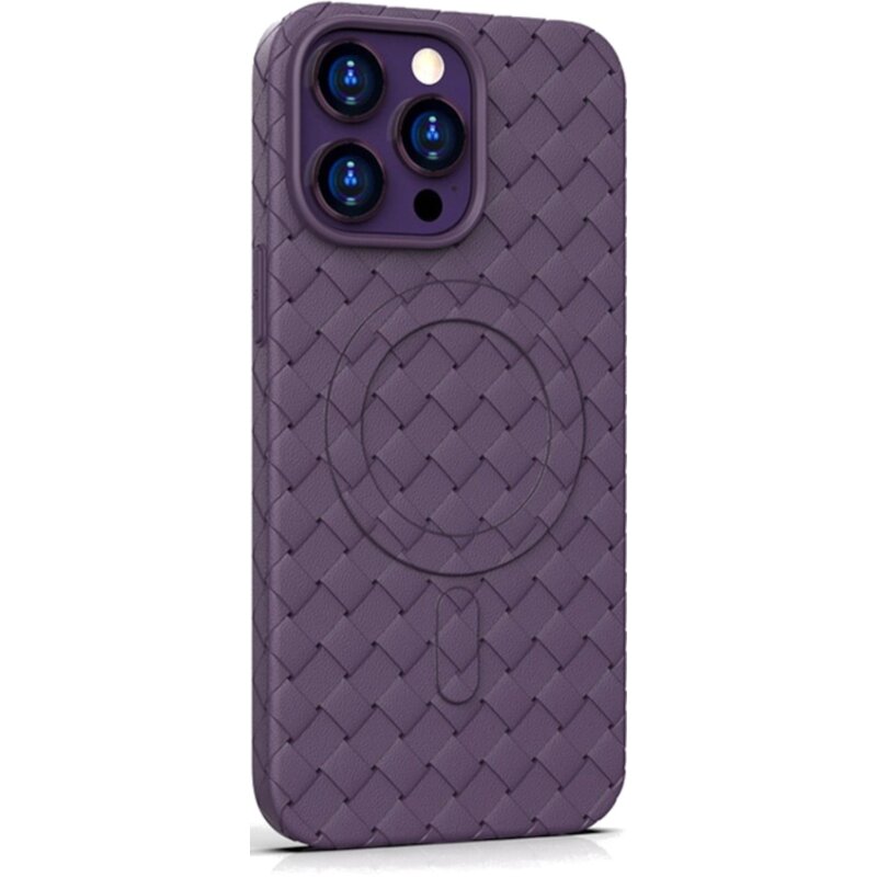 Etui HURTEL Woven Case MagSafe do Apple iPhone 15 Pro Max Fioletowy