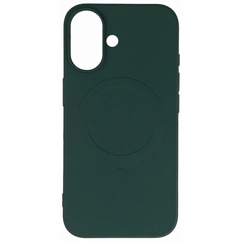 Etui HURTEL Liquid Silicone Case MagSafe do Apple iPhone 16 Ciemnozielony