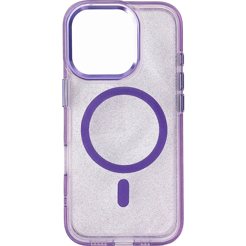Etui HURTEL Glitter Case MagSafe do Apple iPhone 16 Pro Max Fioletowy