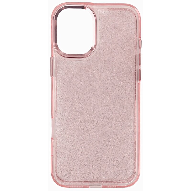Etui HURTEL Glitter Case do Apple iPhone 16 Różowo-przezroczysty