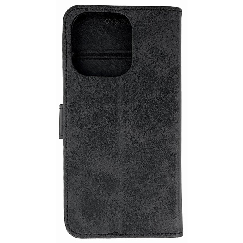 Etui HURTEL Leather Book do Apple iPhone 16 Pro Czarny
