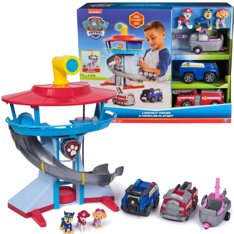 Tor SPIN MASTER Psi Patrol Baza obserwacyjna z pojazdami + figurki 6070237 20147372