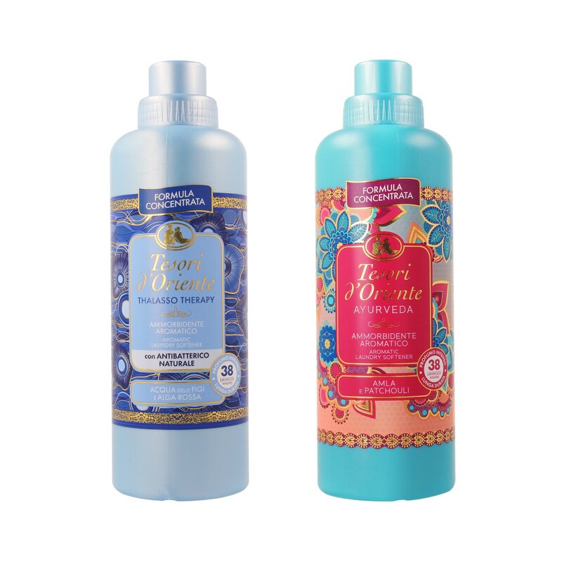 Płyn do płukania TESORI D ORIENTE Thalasso 760 ml + Płyn do płukania TESORI D ORIENTE Ayurveda 760 ml