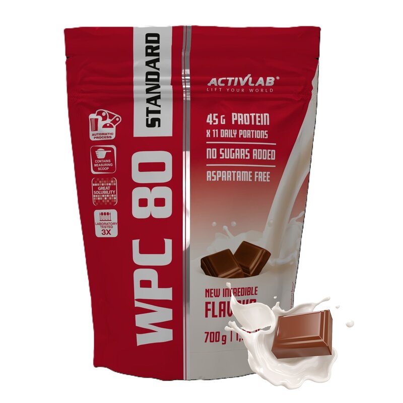 Odżywka białkowa ACTIVLAB Wpc 80 Standard Czekolada mleczna (700 g) Bez cukru