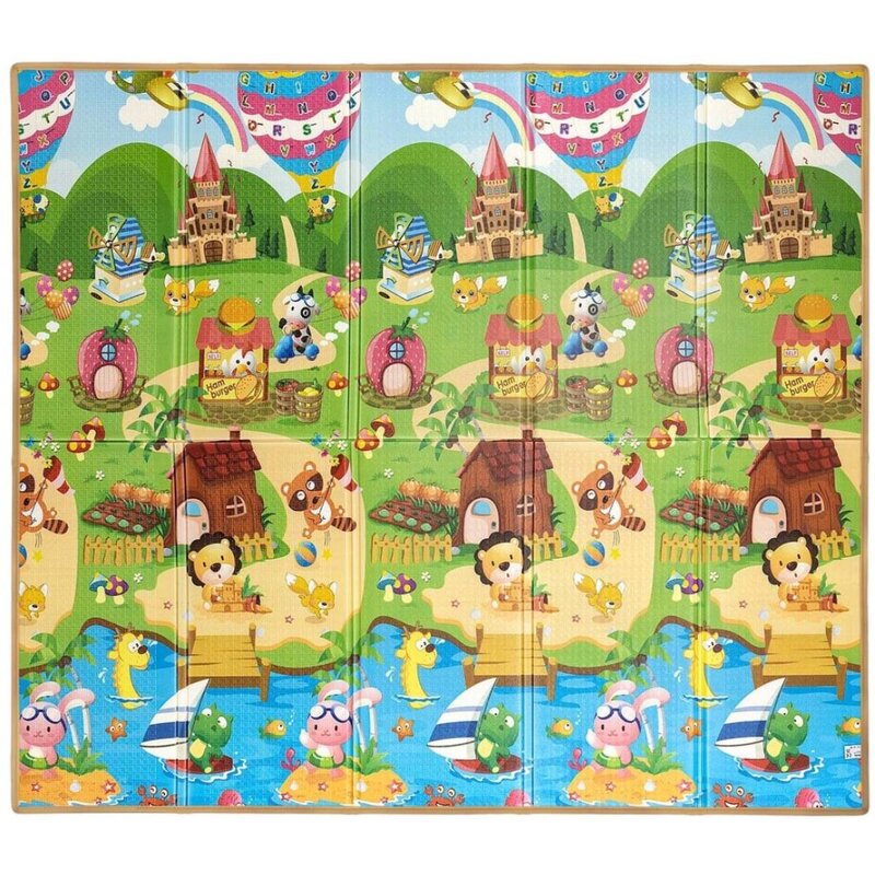 Mata piankowa MILLY MALLY Składana Play Colourful Animals T1