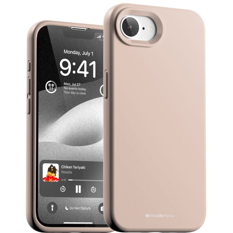 Etui MERCURY Silicone do Apple iPhone 16e/17e Różowo-piaskowy