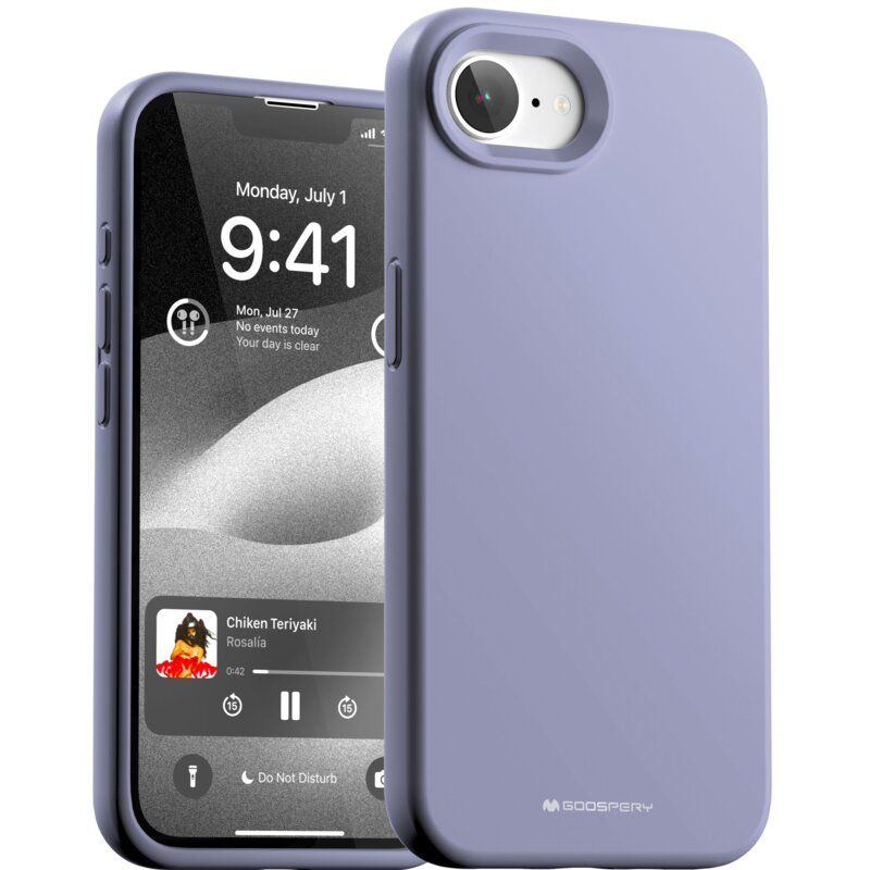 Etui MERCURY Silicone do Apple iPhone 16e/17e Lawendowy