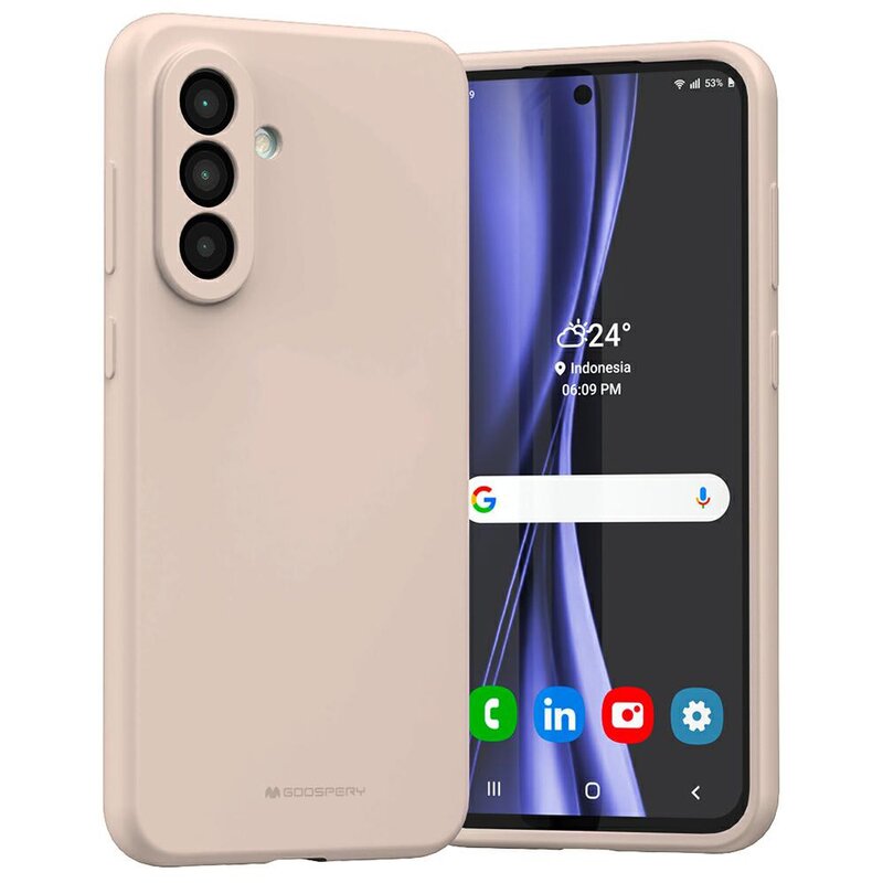 Mercury Silicone do Galaxy A56 Różowo-piaskowy