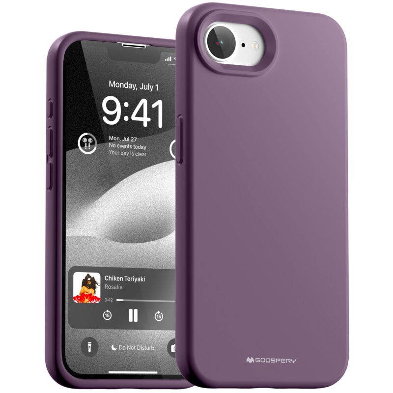Mercury Silicone do iPhone 16e / 17e Fioletowy