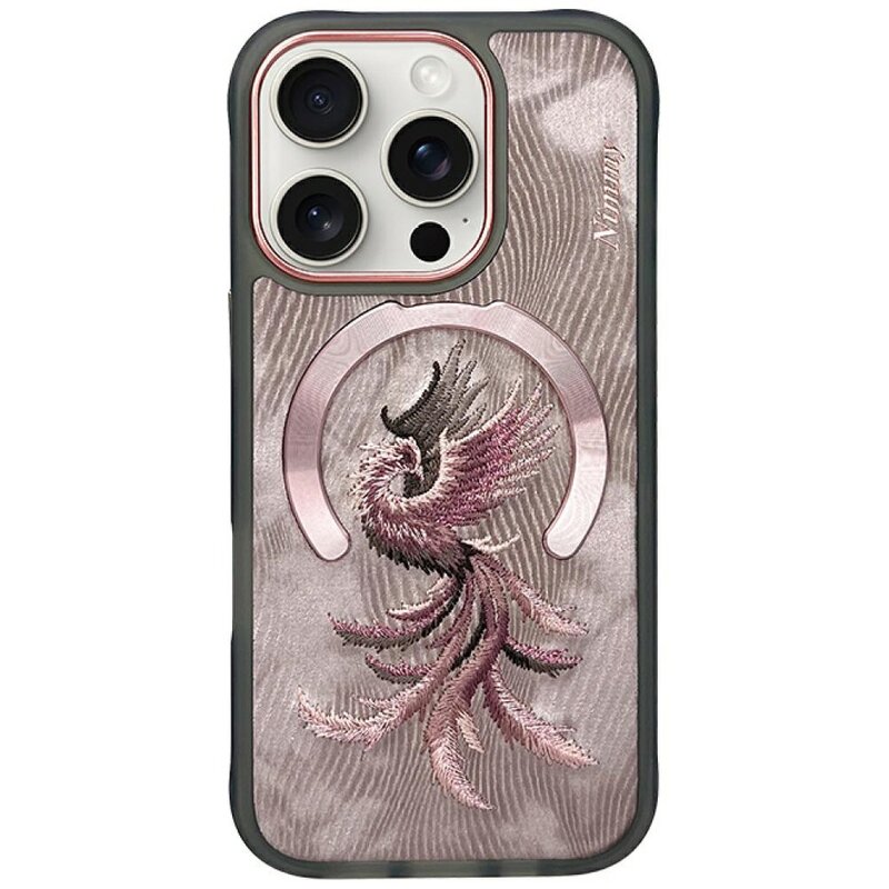Etui NIMMY Magnetic Fantasy Animal MagSafe do Apple iPhone 16 Pro Max Różowo-złoty