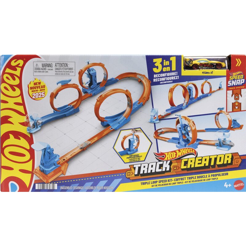 Tor Hot Wheels Track Creator Trzy pętle JDW39