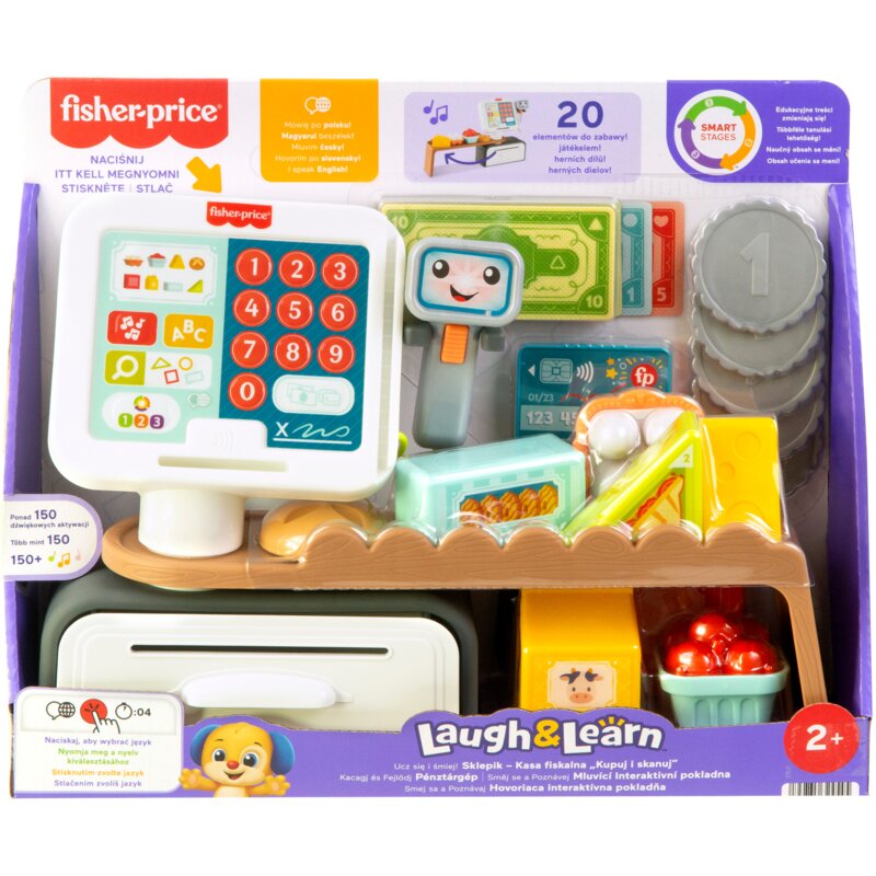 Zabawka kasa sklepowa FISHER PRICE Ucz się i śmiej! Kupuj i skanuj JGW98