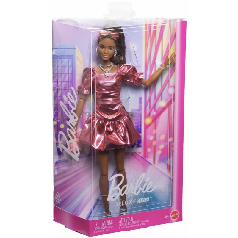 Lalka Barbie Deluxe Style Sukienka bombka JFP41