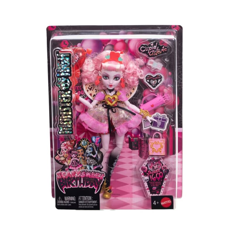Lalka MONSTER HIGH Straszysłodkie urodziny Cupid Asteria JBG77