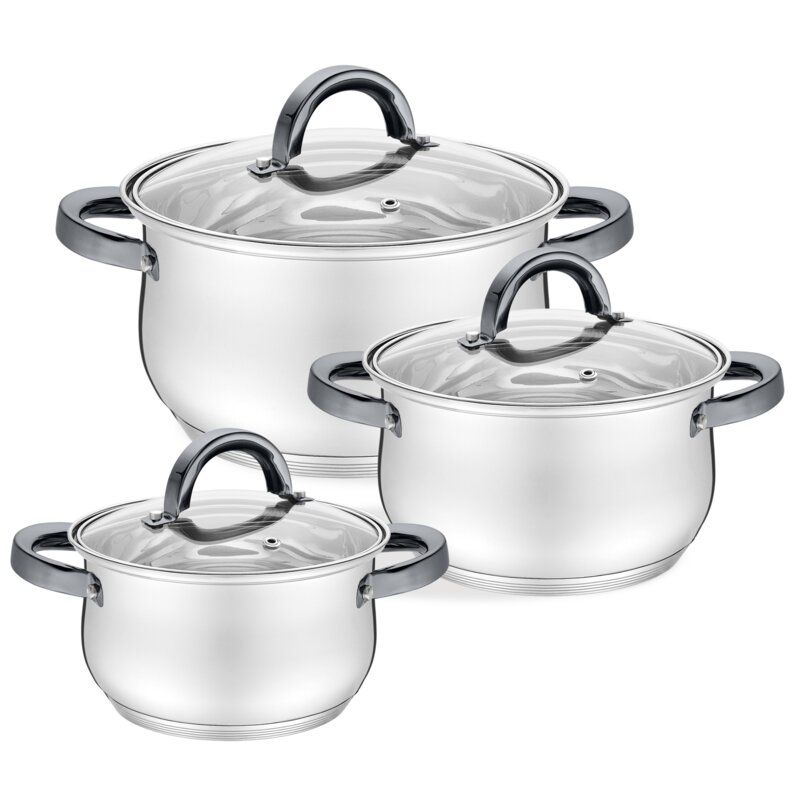 Zestaw garnków MAESTRO MR-3522-6M-Black (6 elementów)