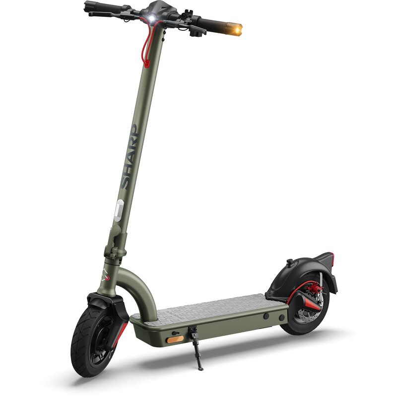 Hulajnoga elektryczna SHARP EM-KT4CEU-G 35km 350W Amortyzacja 10" Oliwkowo-szary