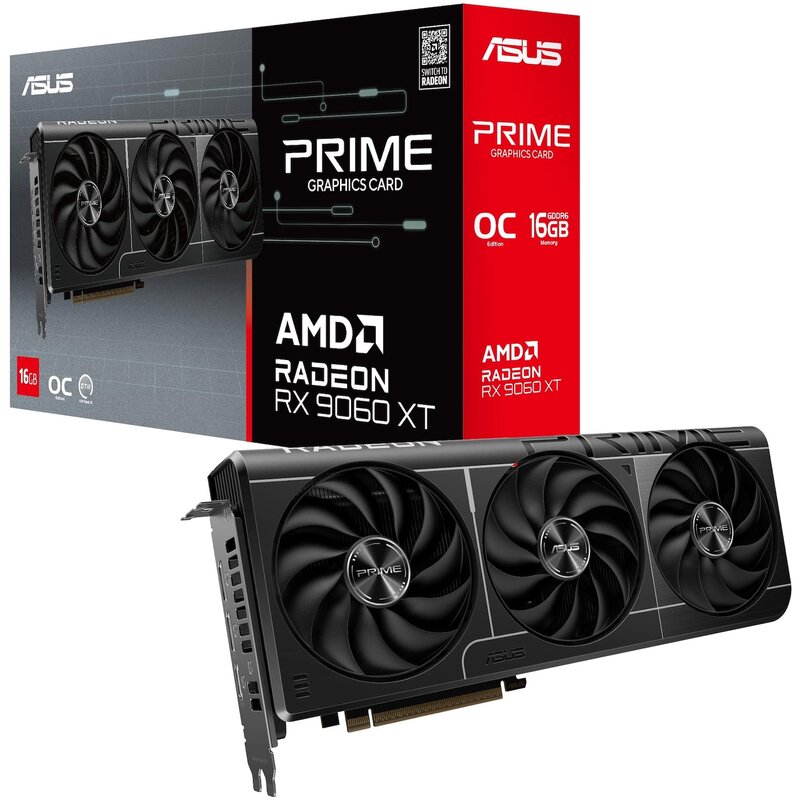 ASUS Prime Radeon RX 9060 XT OC Edition 16GB GDDR6 128bit FSR