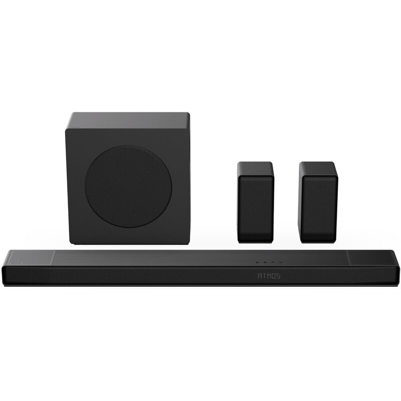 Soundbar HISENSE AX5140Q Czarny 5.1.4-kanałowy, Bezprzewodowy Subwoofer, HDMI eARC, BT, Głośniki Surround, Dolby Atmos