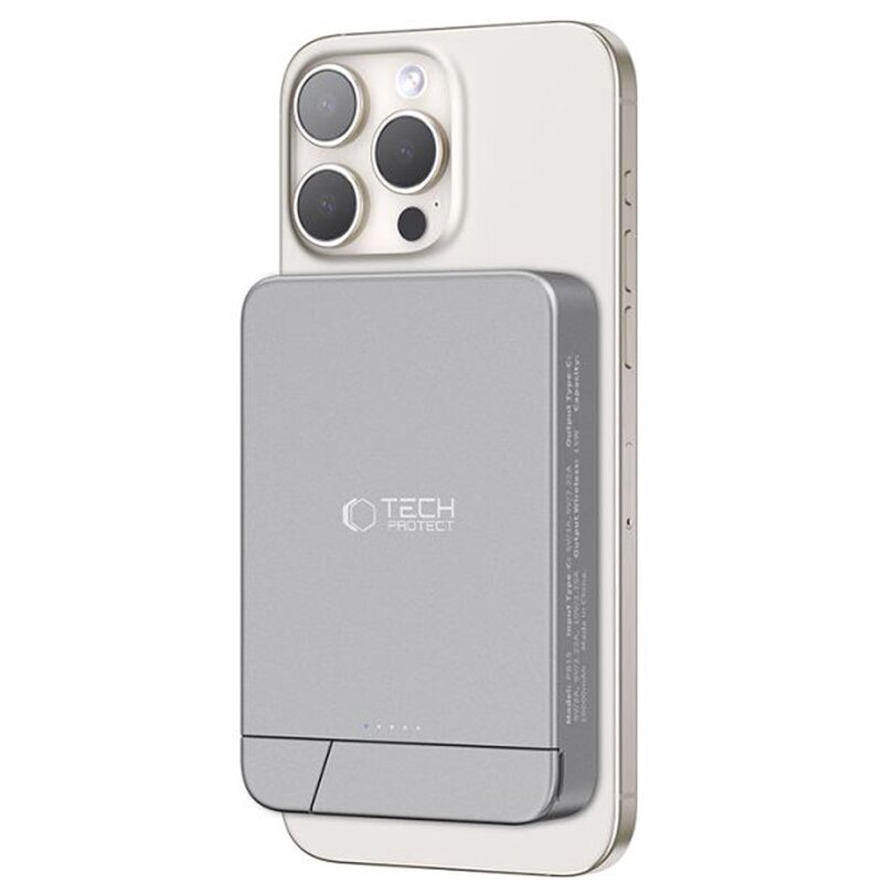 Powerbank TECH-PROTECT PB15 LifeMag MagSafe 10000 mAh Srebrny