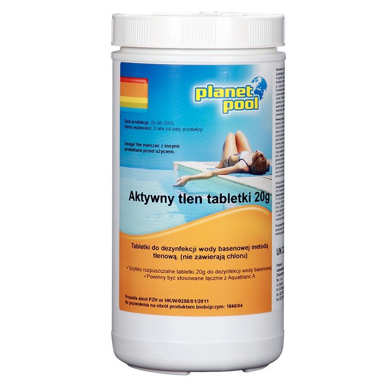 Aktywny tlen PLANET POOL Tabletki 20g 1 kg