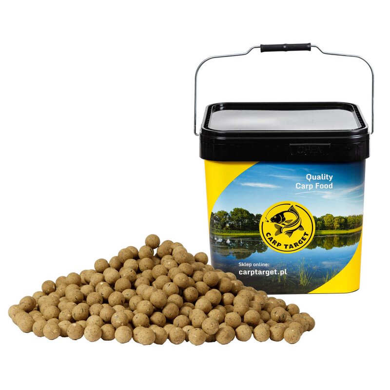 Kulki proteinowe CARP TARGET Słodka kukurydza 20 mm (10 kg) + Wiadro 17 l