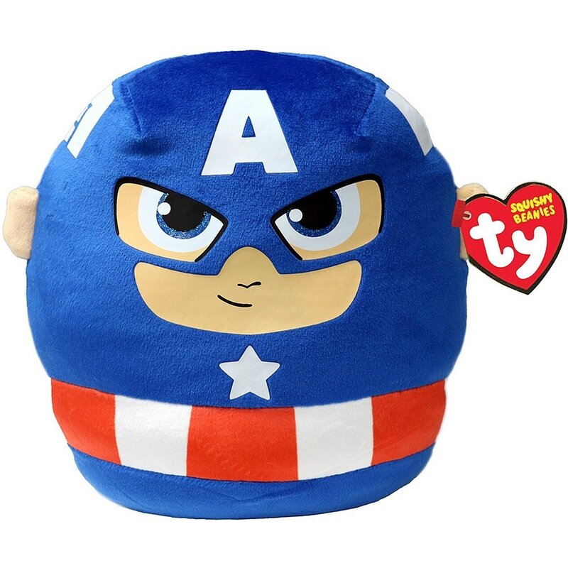 Maskotka TY Squishy Beanies Marvel Kapitan Ameryka 39257