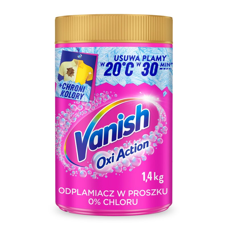 Odplamiacz do prania VANISH Oxi Action Różowy 1.4 kg