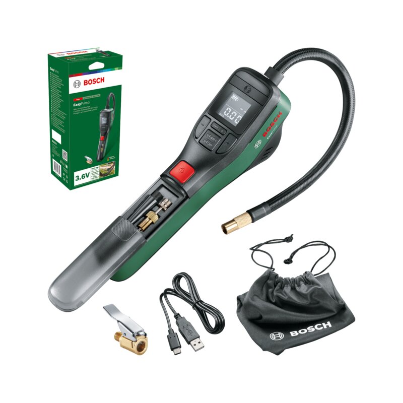 Pompka rowerowa elektryczna BOSCH EasyPump 2 0603947001 z manometrem