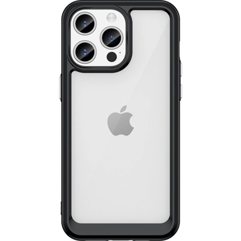 Etui HURTEL Outer Space Case do Apple iPhone 15 Pro Przezroczysto-czarny