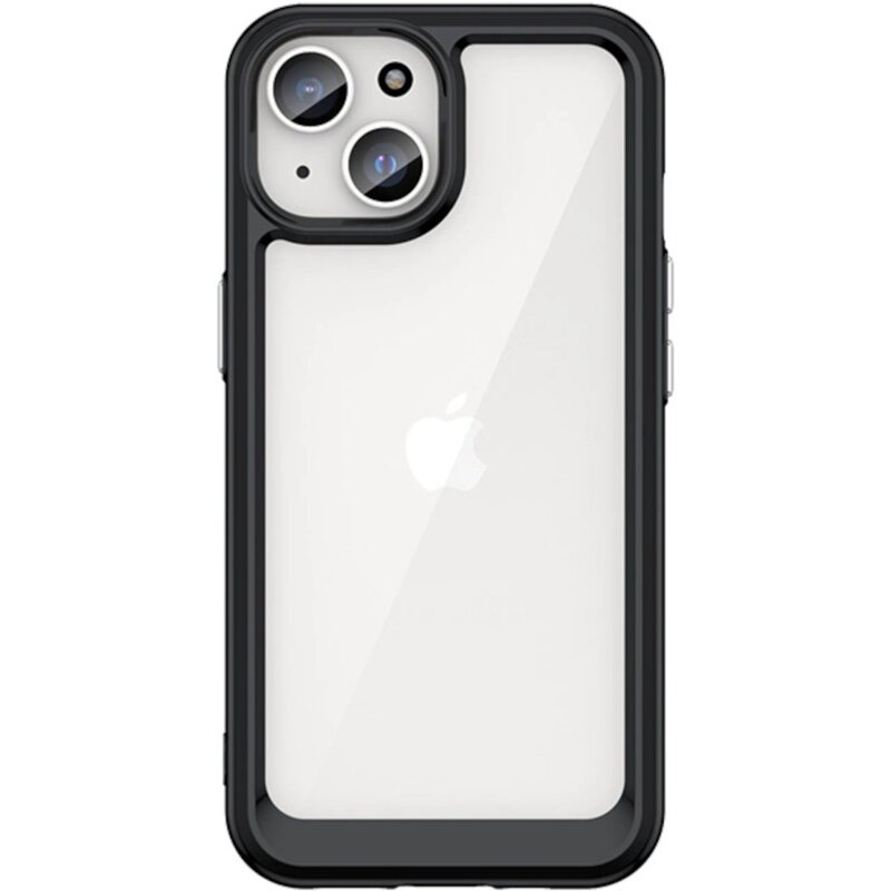 Etui HURTEL Outer Space Case do Apple iPhone 15 Plus Przezroczysto-czarny