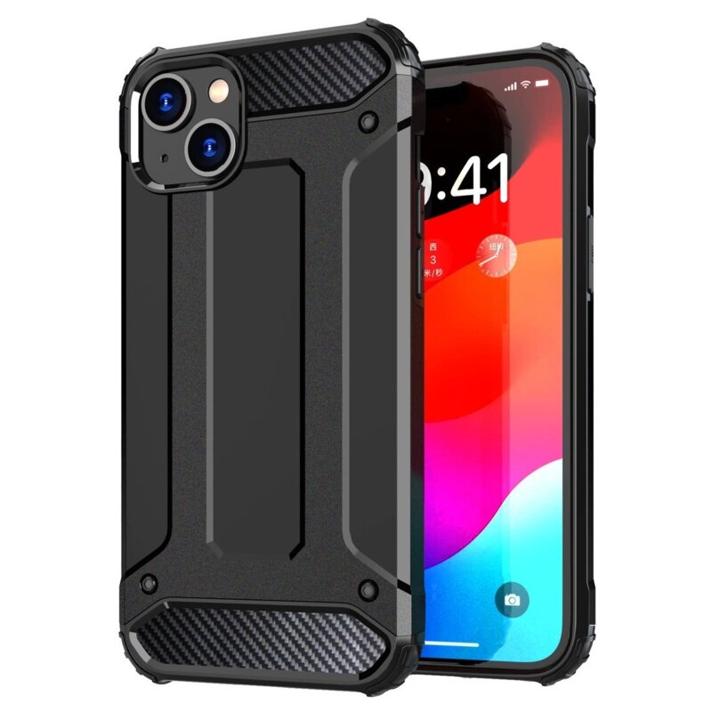 Etui HURTEL Hybrid Armor do Apple iPhone 15 Plus Czarny